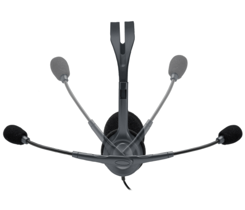 אוזניות + מיקרופון למחשב logitech  H111 חיבור אחד 3.5MM