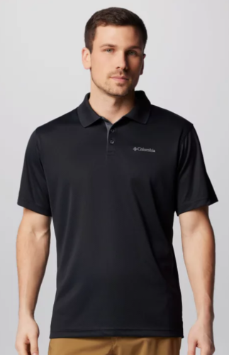 חולצת פולו קצרה לגברים UTILIZER POLO I שחורה  - Columbia