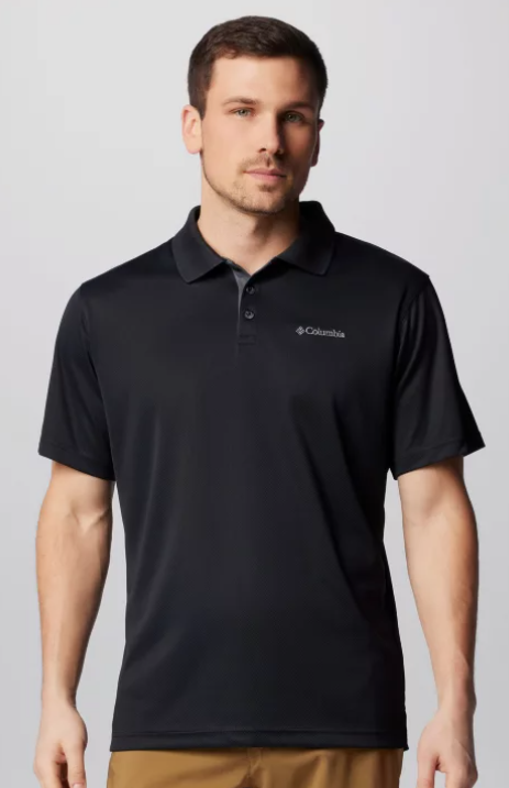 חולצת פולו קצרה לגברים UTILIZER POLO I שחורה - Columbia