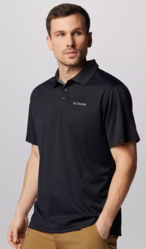 חולצת פולו קצרה לגברים UTILIZER POLO I שחורה  - Columbia