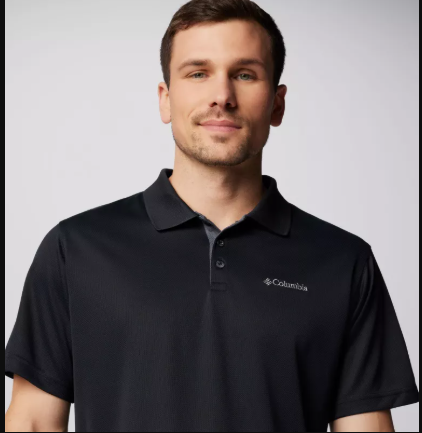 חולצת פולו קצרה לגברים UTILIZER POLO I שחורה  - Columbia