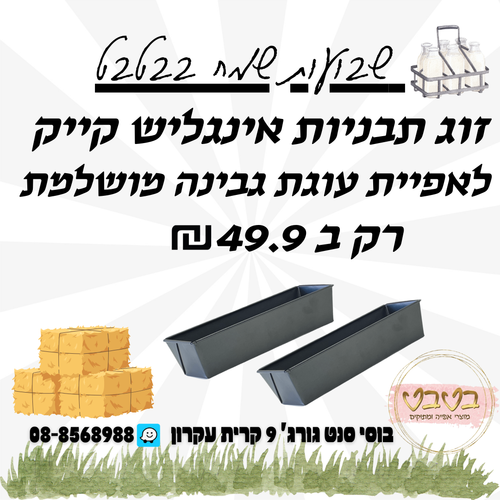 זוג תבנית אינגליש קייק 25 ס”מ