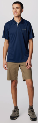חולצת פולו קצרה לגברים UTILIZER POLO I כחול כהה  - Columbia