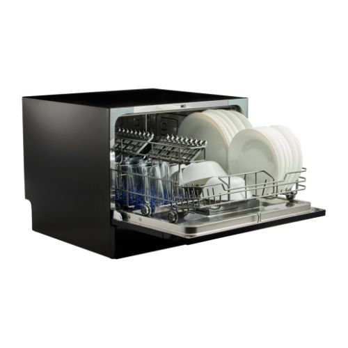 מדיח כלים על השיש ל-6 מערכות כלים Electra EL100109BL - צבע שחור אחריות ע"י היבואן הרשמי אלקטרה