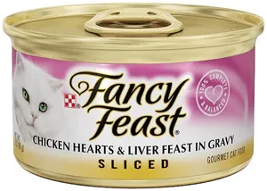 פנסי פיסט לבבות עוף וכבד ברוטב Fancy Feast