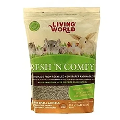 מצע מכותנה חום למכרסם 10 ליטר LIVING WORLD