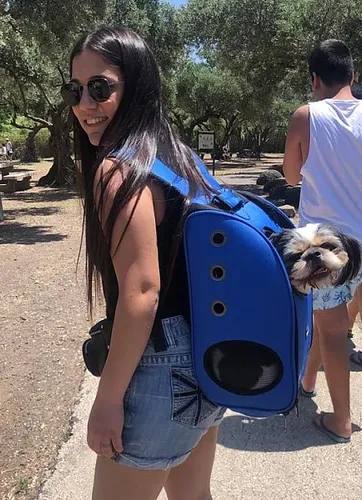 מזוודה לנשיאת כלב/חתול עם חלון