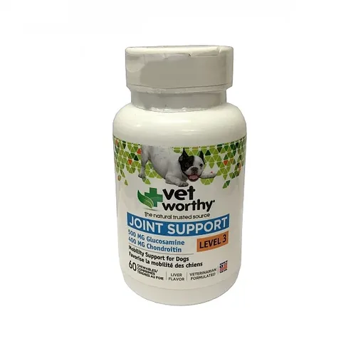 60 טבליות לחיזוק המפרקים לכלבים מבוגרים Vet Worthy Joint Support level 3