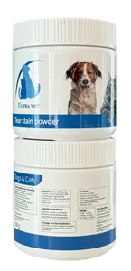 אבקה להסרת כתמי דמעות לכלבים וחתולים 100 גרם – Ultra Vet Tear Stain Remove Powder