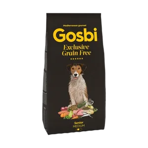 גוסבי אקסלוסיב גריין פרי סניור בינוני 3 ק"ג – Gosbi Grain Free Senior Medium | מולי חיות מחמד