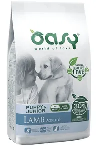 Oasy Puppy Medium/Large Lamb 12kg – מזון מונו פרוטאין גורים כבש | מולי חיות מחמד