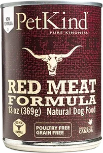 שימורי פטקיינד בשר אדום וקירשה ללא דגנים – Petkind Red Meat & Tripe | מולי חיות מחמד