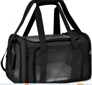 תיק נשיאה שחור לטיסה לכלב או חתול – Pet Carrier | מולי חיות מחמד