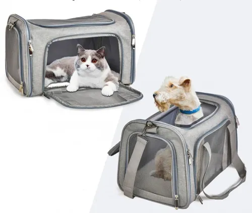 תיק נשיאה לכלב או חתול מתאים לטיסה שחור Pet Carrier