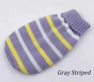 סוודר סגול פסים לכלב קטן | Purple Striped Sweater for Small Dogs | מולי חיות מחמד