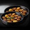 סט 2 תבניות עגולות אמייל 26X6 / 32X6 ס"מ ENAMELWARE שחור FOOD APPEAL  