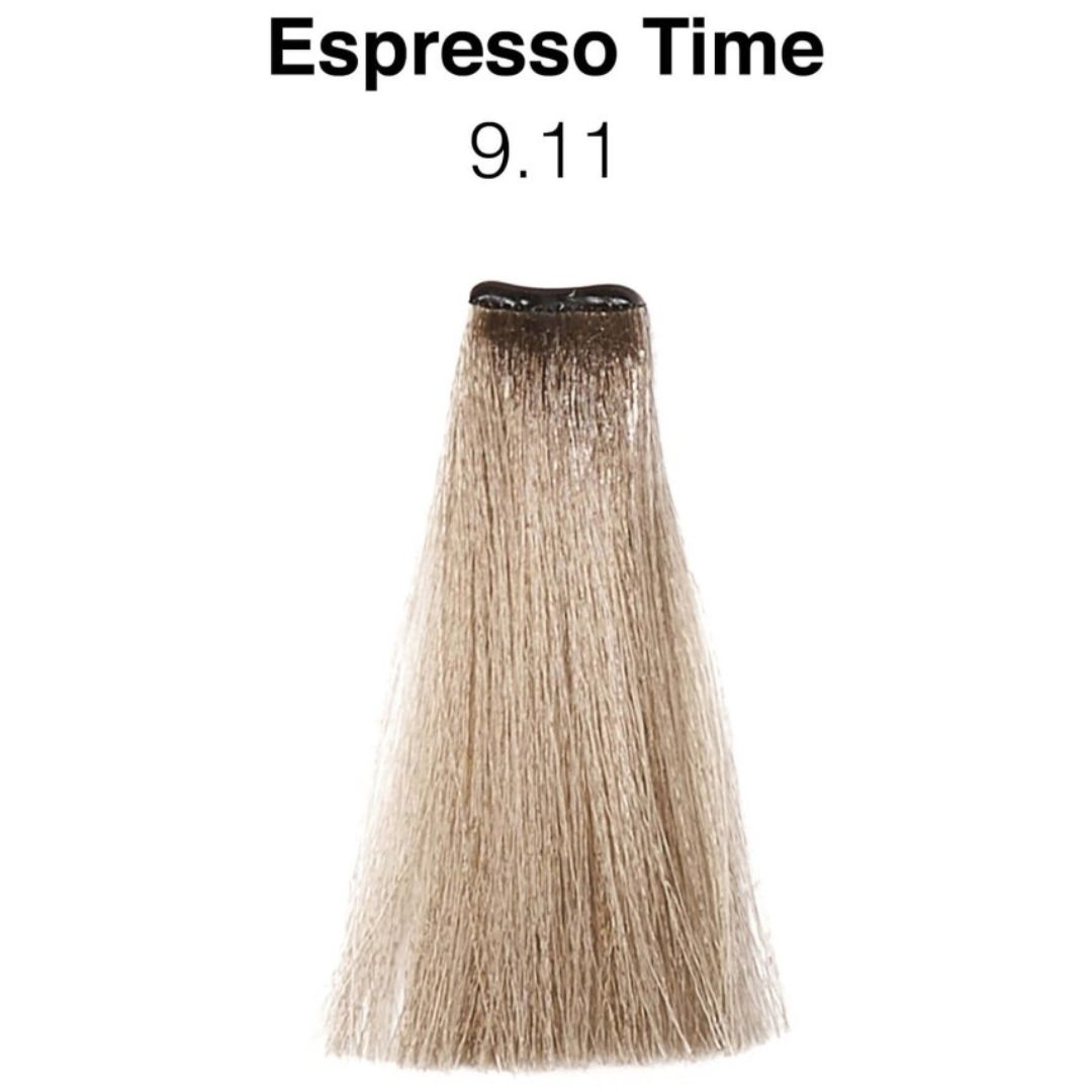 צבע לשיער 9.11 - Very Light Intense Ash Blond צבע אספרסו טיים, צבע שיער טבעוני ב 10 דקות! נובל 60 מ"ל