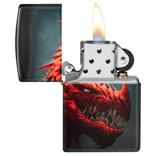 מצית זיפו דרקון אדום 360 - ZIPPO