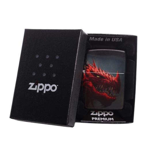 מצית זיפו דרקון אדום 360 - ZIPPO
