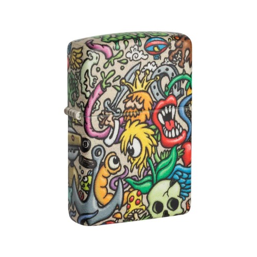 מצית זיפו קעקוע צבעוני - ZIPPO