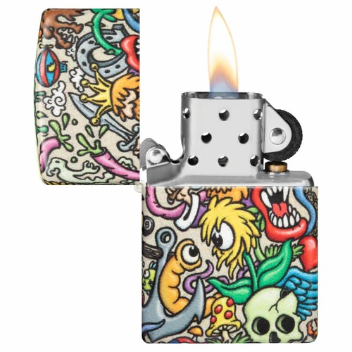 מצית זיפו קעקוע צבעוני - ZIPPO