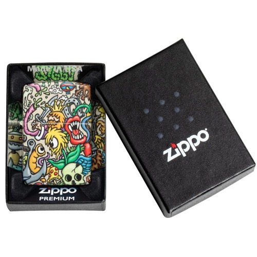 מצית זיפו קעקוע צבעוני - ZIPPO