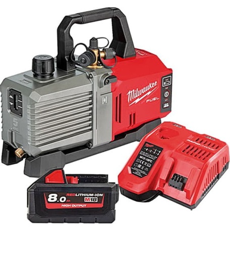 משאבת וואקום נטענת M18 FVP5 (EE) כולל סוללה 8AH מבית Milwaukee 