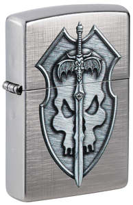 מצית זיפו מגן חרב גולגולת -ZIPPO