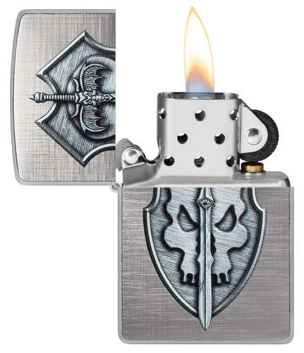 מצית זיפו מגן חרב גולגולת -ZIPPO