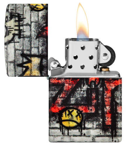 מצית זיפו אומנות רחוב על קיר - ZIPPO