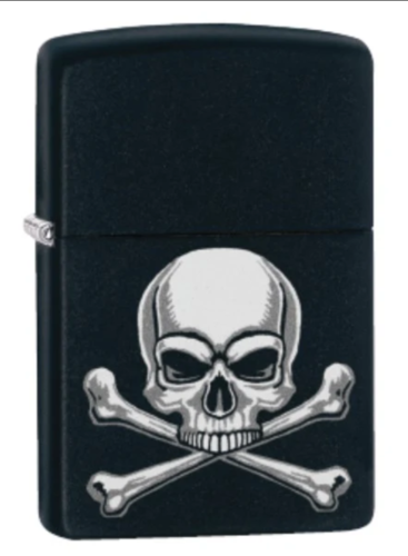 מצית זיפו בעיטור גולגולת עצמות - ZIPPO
