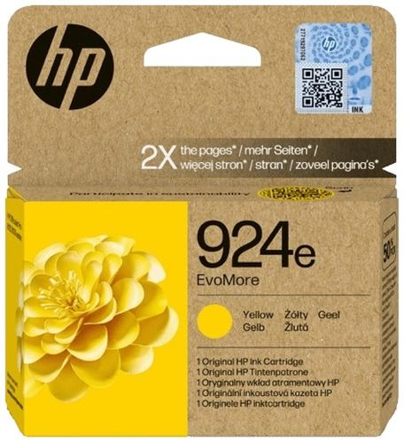 ראש דיו מקורי צהוב HP 924e Y 4K0U9NE