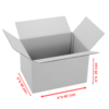 קרטון לבן חלק – 20×40×60 ס"מ