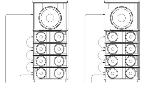 סט Line array מוגברים מסדרת G208A של SoundKing