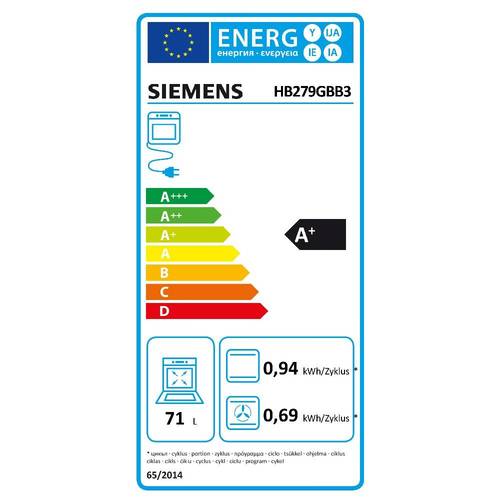 תנור בנוי פירוליטי 71 ליטר Siemens HB279GBB3 IQ500 שחור\נירוסטה | ספרד