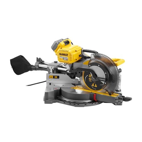 מסור פנדל DEWALT DHS780T2A בצבע צהוב-שחור אופייני למותג, עם להב 305 מ