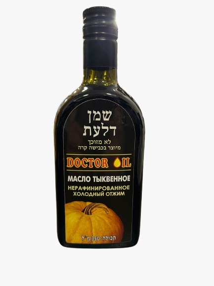 שמן דלעת לא מזוכך כבישה קרה 350 מ"ל - DOCTOR OIL 
