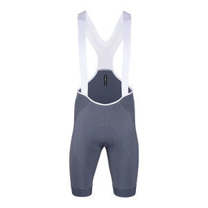 ביב רכיבה קצר לאופניים THUNDER BIB אפור בהיר אלסטי טכני ומנדף מאוד 
