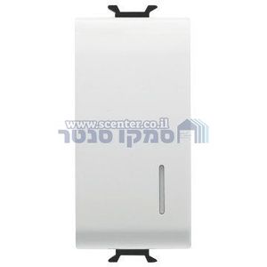 מפסק מחליף לבן 1 מודול + איתור Gewiss Chorus 16AX