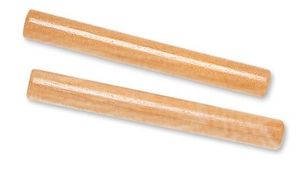 זוג מקלות הקשה מעץ