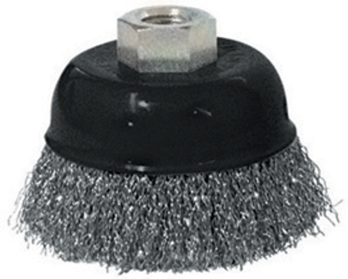 מברשת פלדה קיפוד כוס 3″ למשחזת זווית 4.5″ / 5″ – להסרת חלודה וניקוי מקצועי