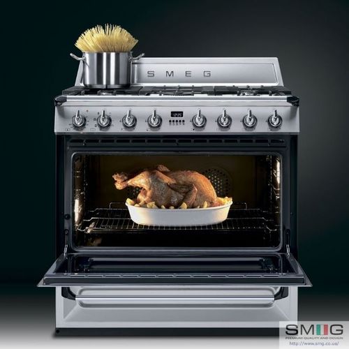 תנור משולב כיריים גז 90×60 ס”מ,מסדרת Victoria צבע שמנת מבית SMEG דגם TR90P1