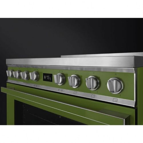 תנור משולב כיריים - ניקוי פירוליטי Smeg CPF9GPOG  גימור ירוק זית 