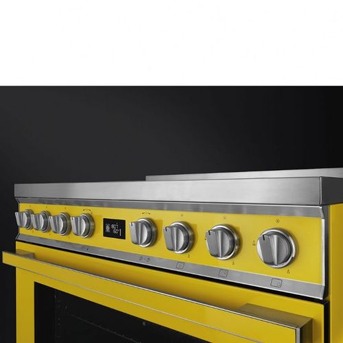 תנור משולב כיריים - ניקוי פירוליטי Smeg CPF9GPYW  גימור צהוב