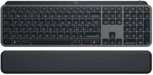 מקלדת אלחוטית מוארת Logitech MX Keys S עם משענת יד - צבע שחור