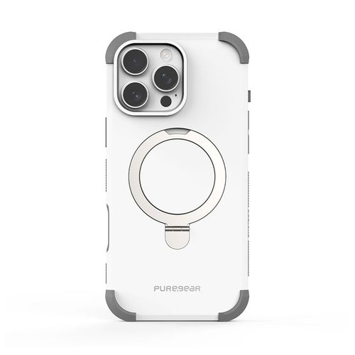 כיסוי לאייפון 16 פרו תומך MagSafe לבן PureGear DualTek Kik