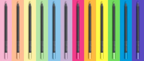 סט 12 עפרונות צבעוניים עם עץ שחור Black Edition - גווני NEON&PASTEL
