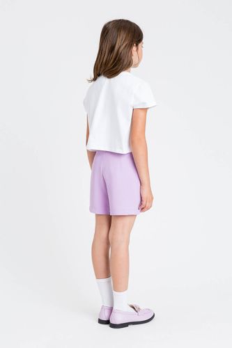 Cropped T-shirt with patch