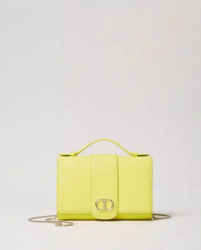 Shoulder bag with flap and Oval T