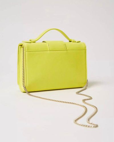 Shoulder bag with flap and Oval T